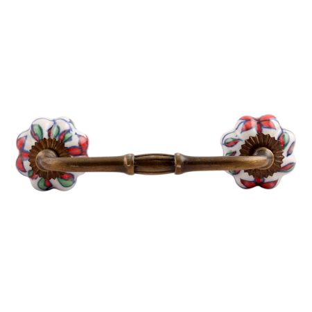 Plumeria Medium Ceramic Bridge Handle